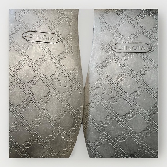 Vionic Womens Penny Loafers Size 12 CROCO Black Leather Waverly Block Heel - Picture 8 of 8